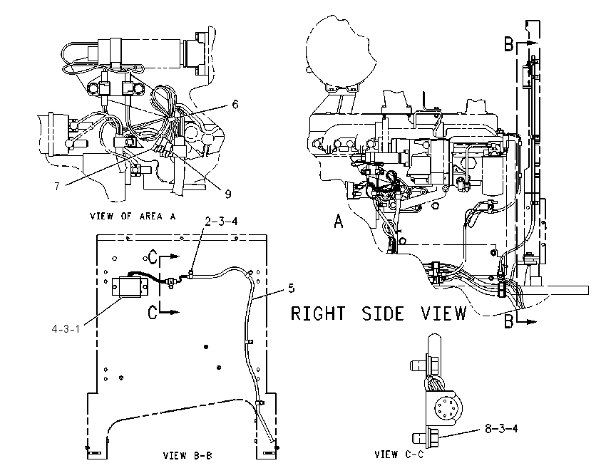 Проводка отсечки 1125945 CAT