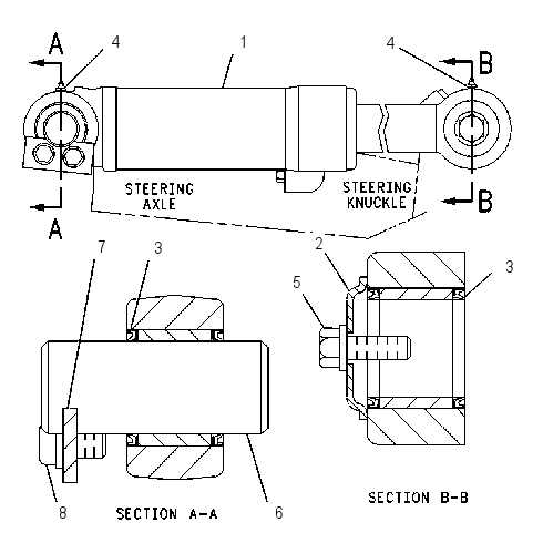 CYLINDER & MTG GP-WHEEL LEAN 8W3252 CAT