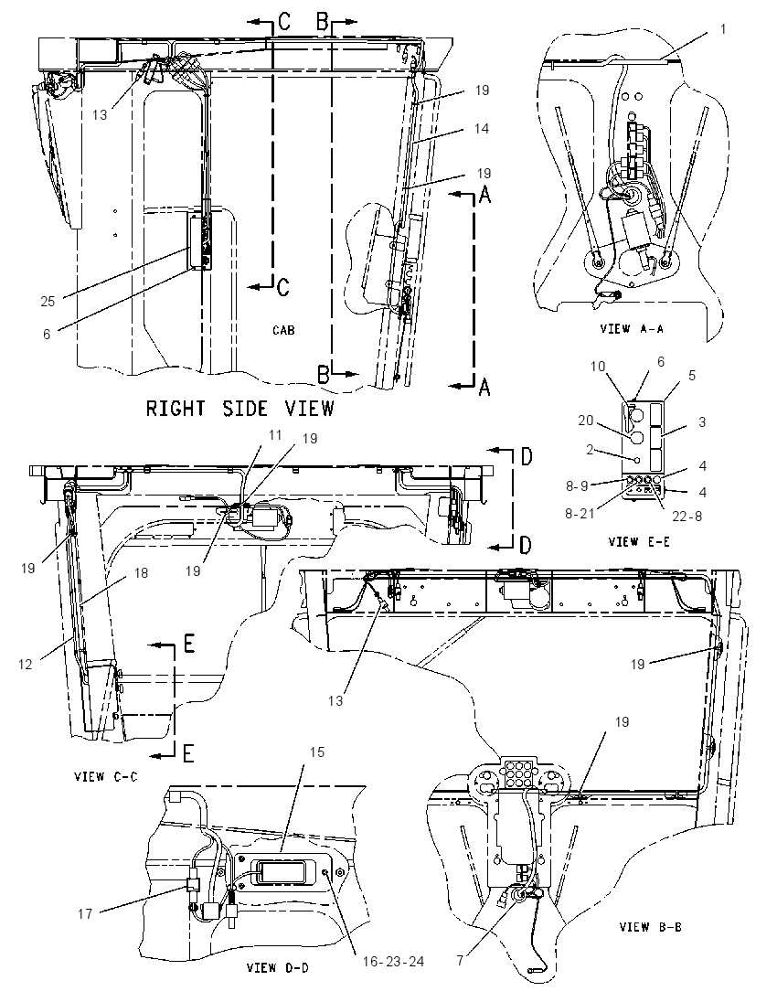Проводка кабины 8W7455 CAT