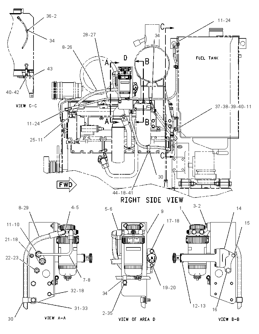 Трубопроводы топливные 8W6270 CAT
