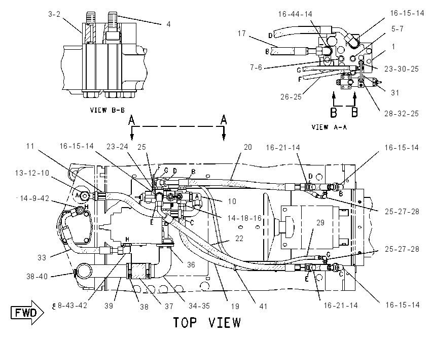 Трубопроводы насоса 8W6252 CAT