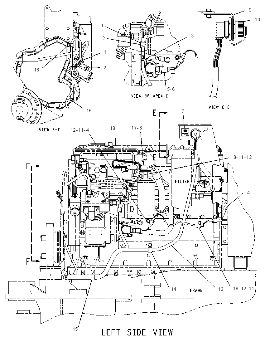 Проводка двигателя 8X7712 CAT