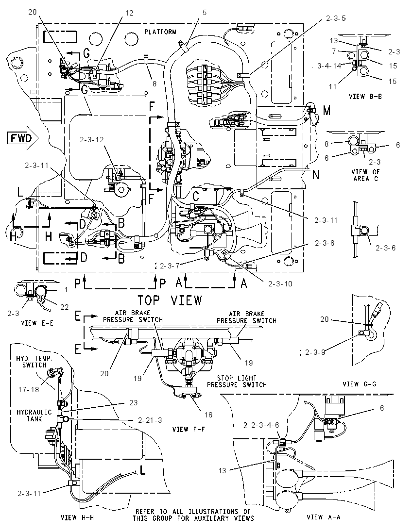 Проводка передняя 8X7709 CAT