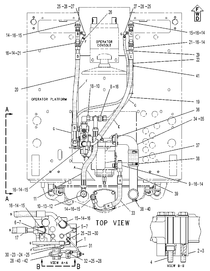 Трубопроводы насоса 2A7126 CAT