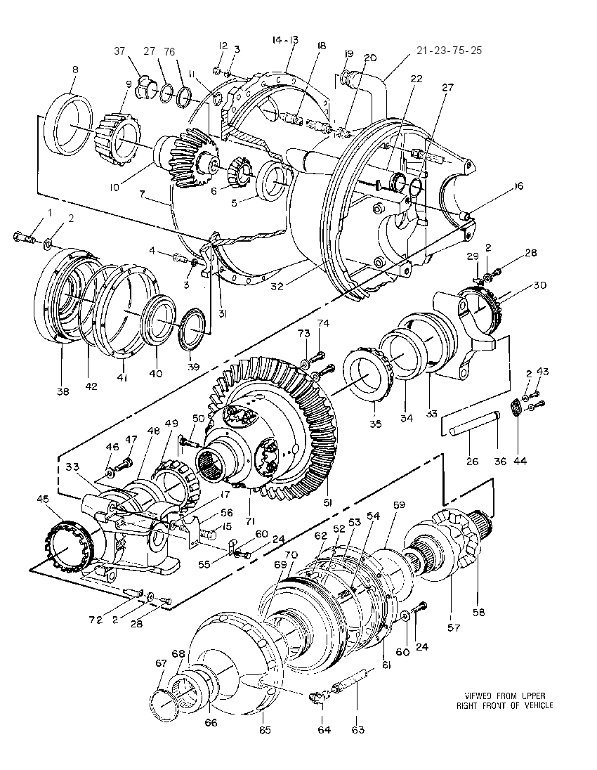 Дифференциал с конической передачей 8X7341 CAT