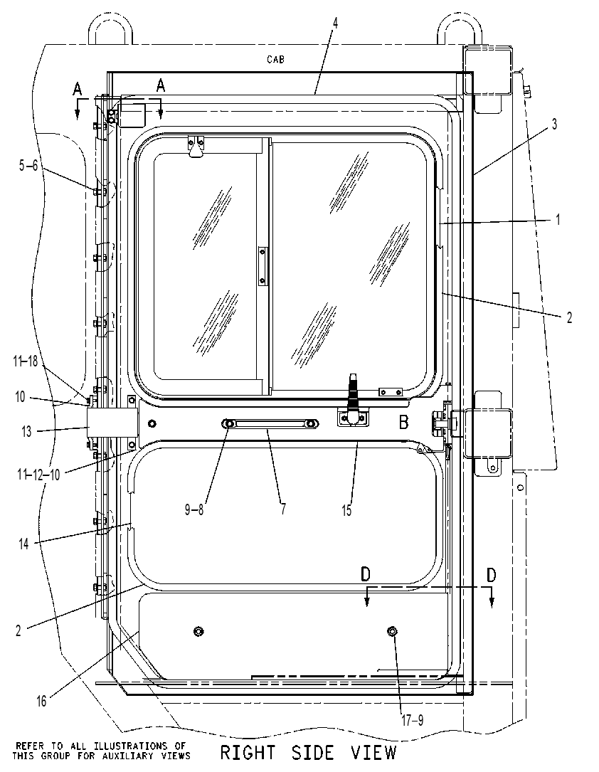 Дверь кабины 8X4950 CAT