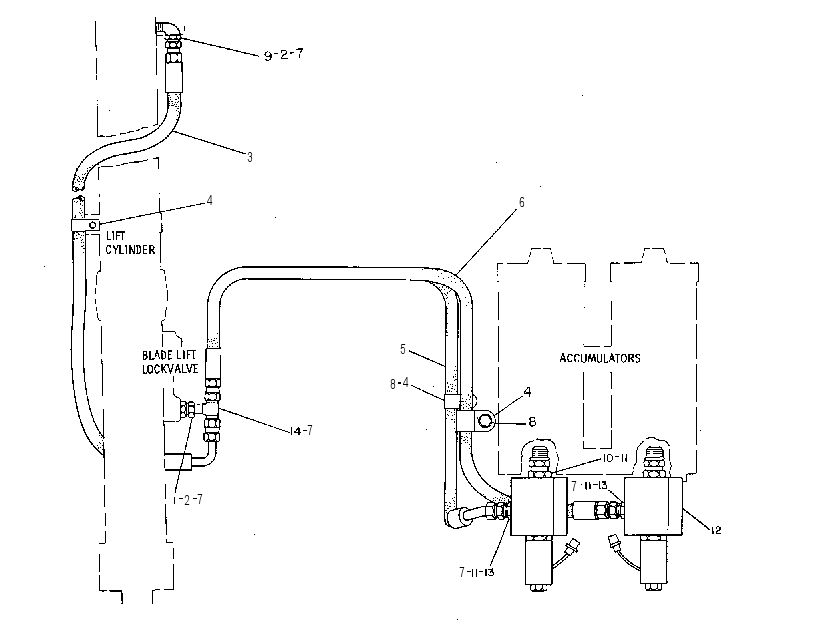 Трубопроводы гидроаккумулятора 8W1988 CAT