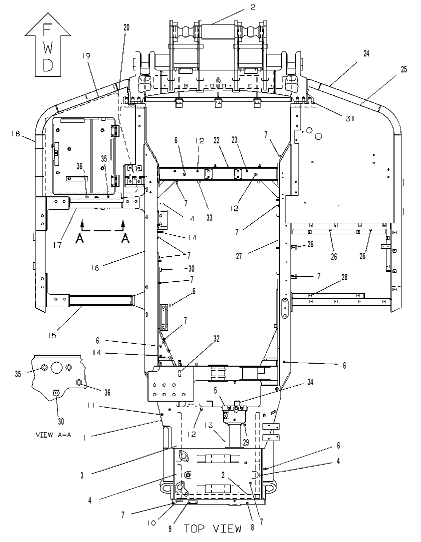 Корпус с рамой 8W7593 CAT