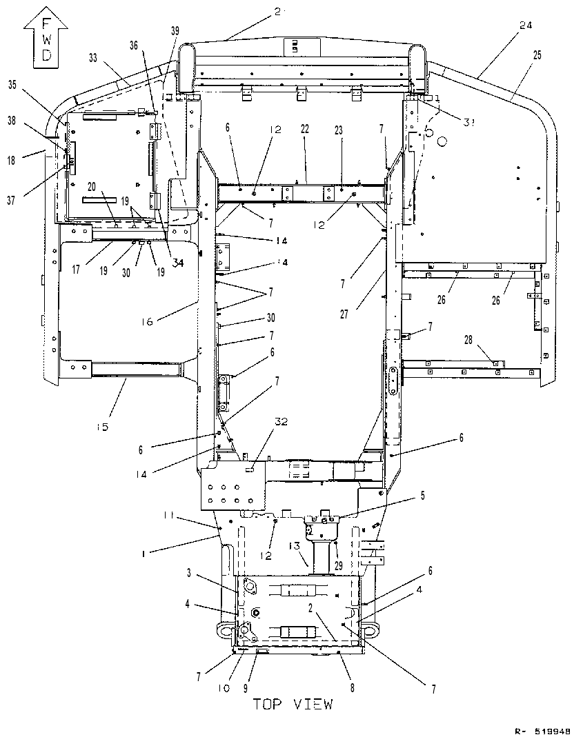 Корпус с рамой 8W7592 CAT