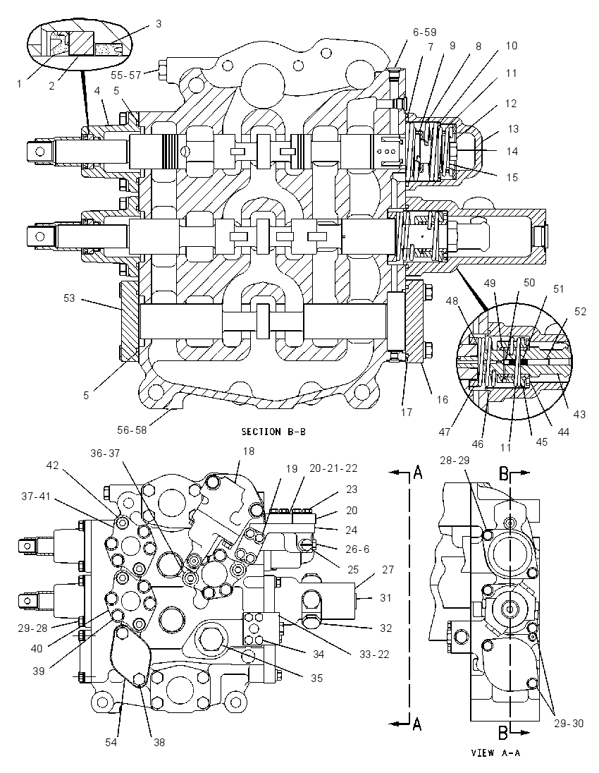 Клапан главный управляющий 6E5424 CAT