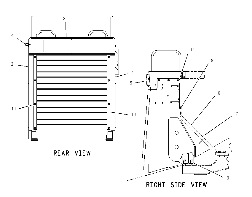 GUARD & SUPPORT GP-RADIATOR 8X9835 CAT