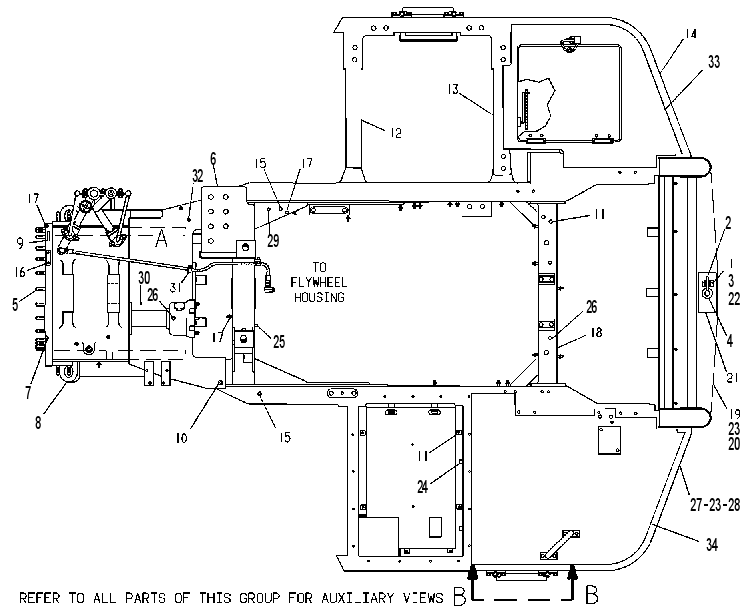 Корпус с рамой 6G4720 CAT