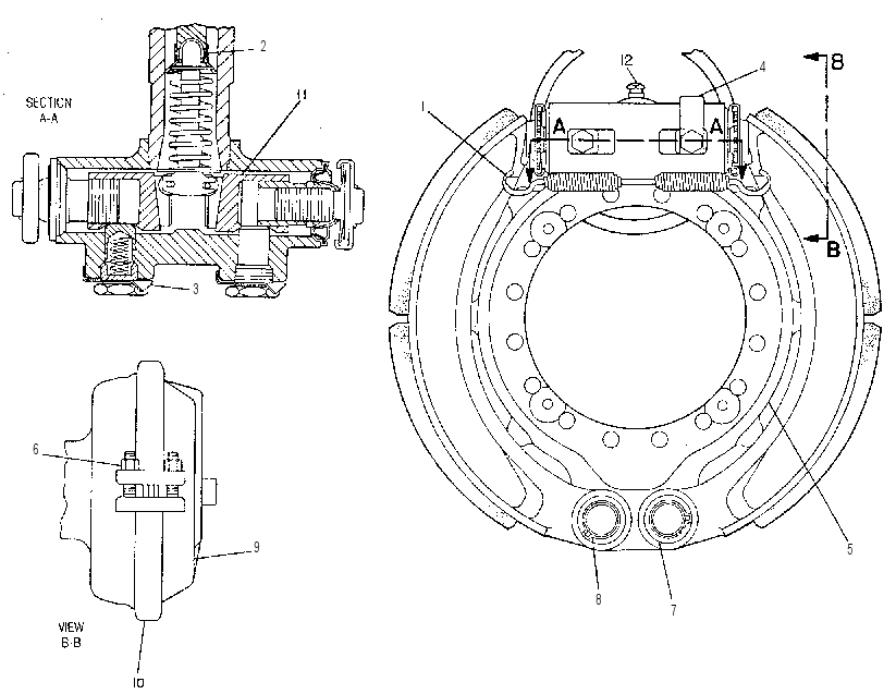 Тормоз рабочий 9V5128 CAT