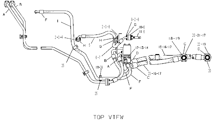 Трубопроводы масла трансмиссии 8W6097 CAT