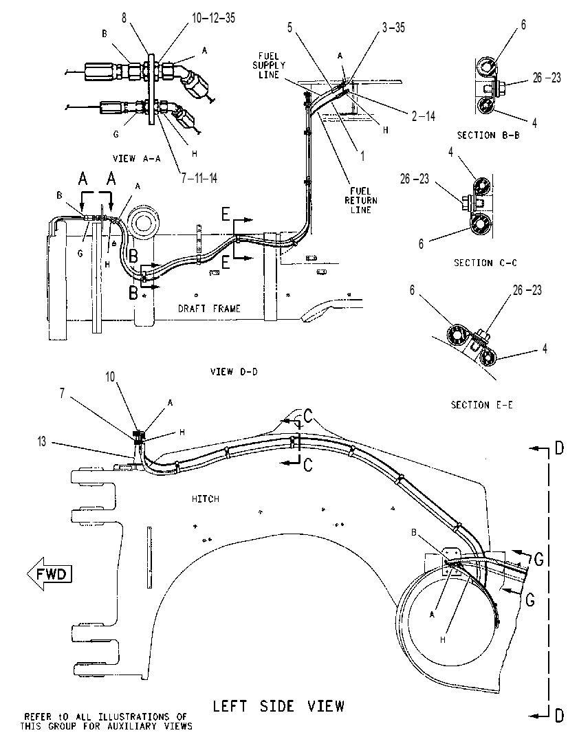 LINES GP-SCRAPER FUEL 1251351 CAT