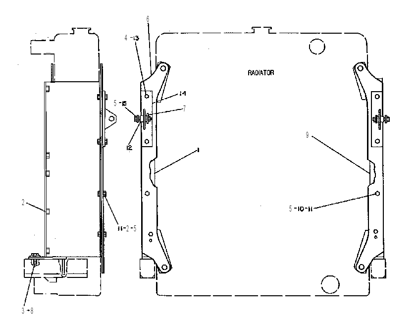 Крепление радиатора 7V0836 CAT