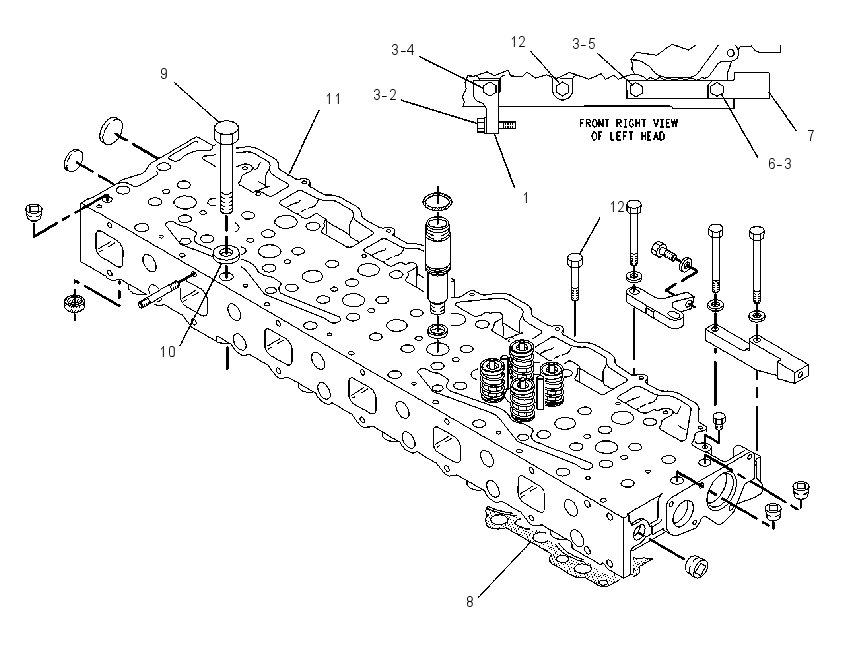 Головка блока цилиндров 4W7006 CAT