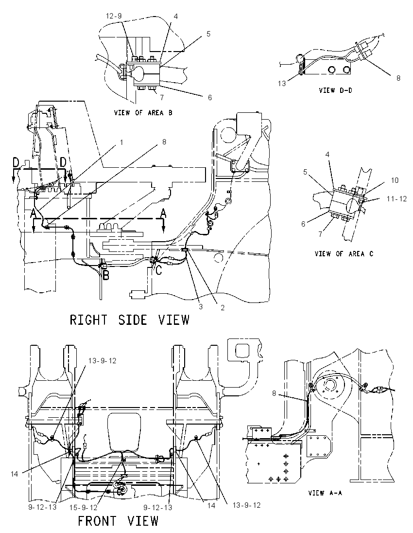 Проводка передняя 4E4519 CAT