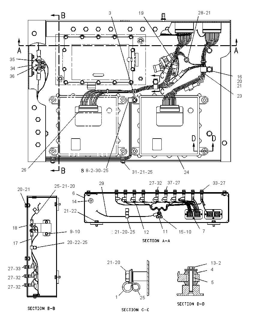 Проводка монитора 8R5657 CAT