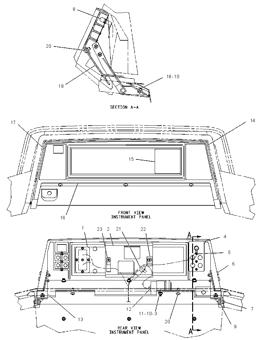 Панель приборов 8R0095 CAT