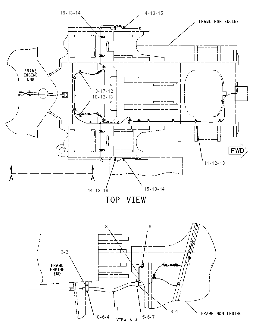Проводка передняя 4E7760 CAT
