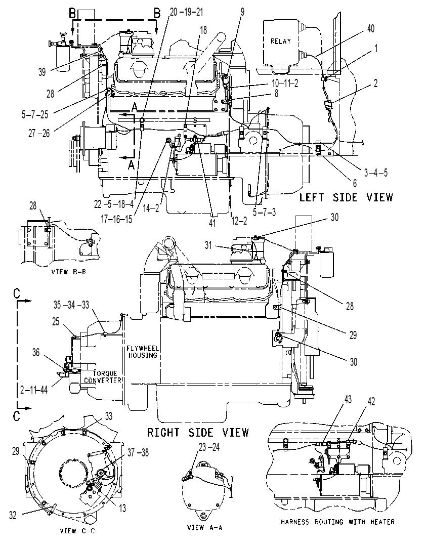 Проводка двигателя 4E8063 CAT