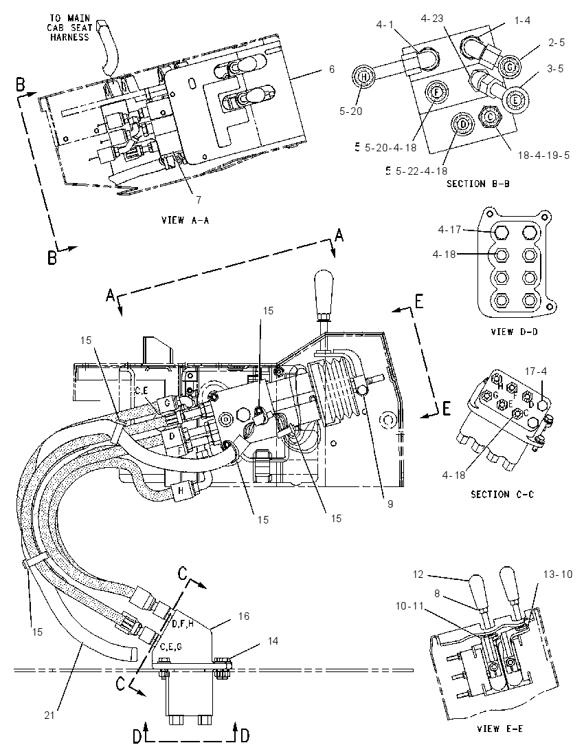 Управление гидравлическое пилотное 8R0098 CAT