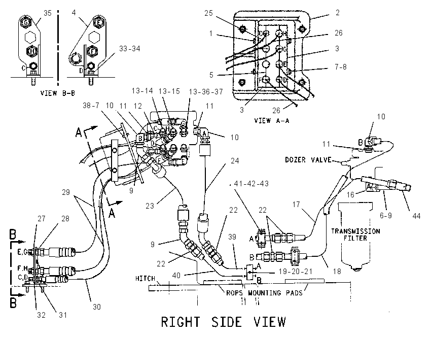 LINES GP-REAR ATTACHMENT 1036704 CAT