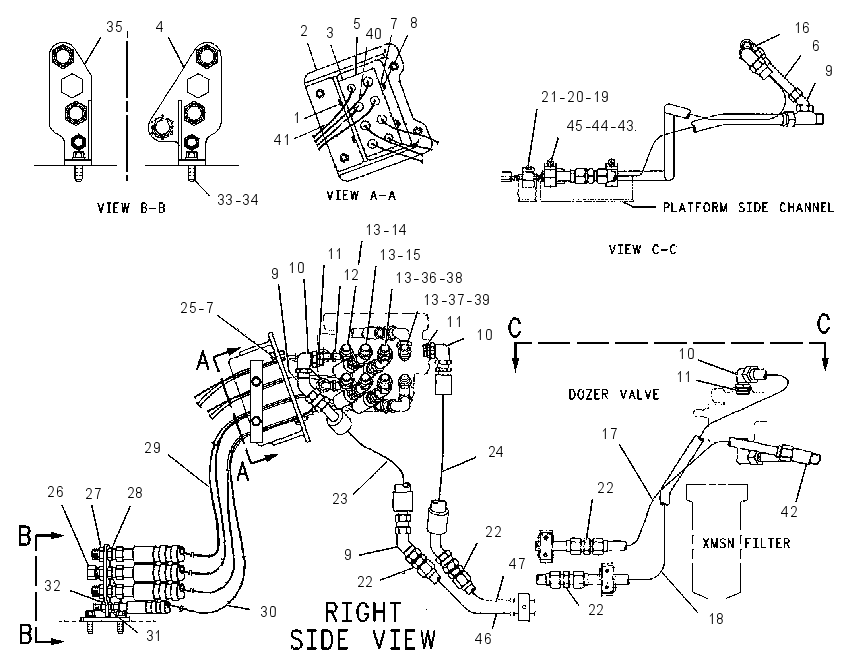 LINES GP-REAR ATTACHMENT 1036702 CAT