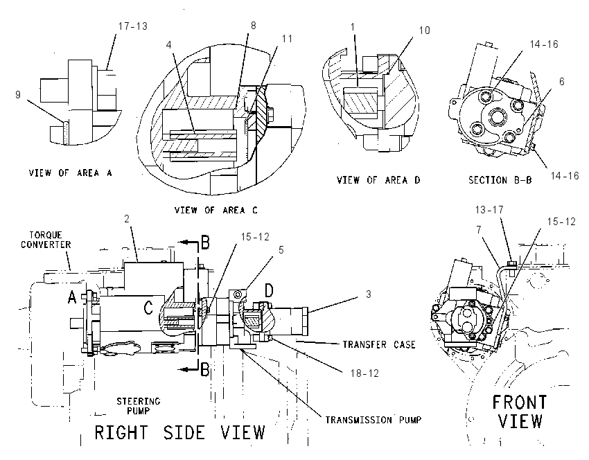 PUMP & MTG GP-STEERING & XMSN 1108480 CAT