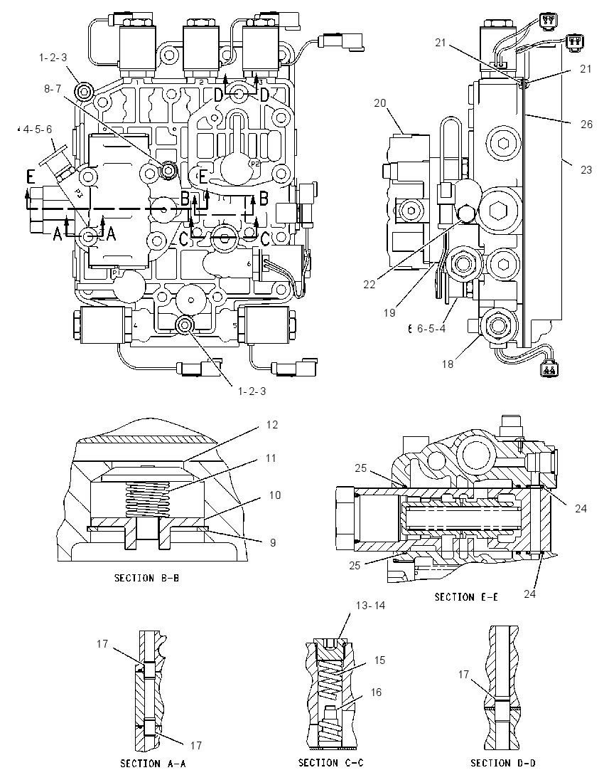 Клапан управления трансмиссией 6I8721 CAT