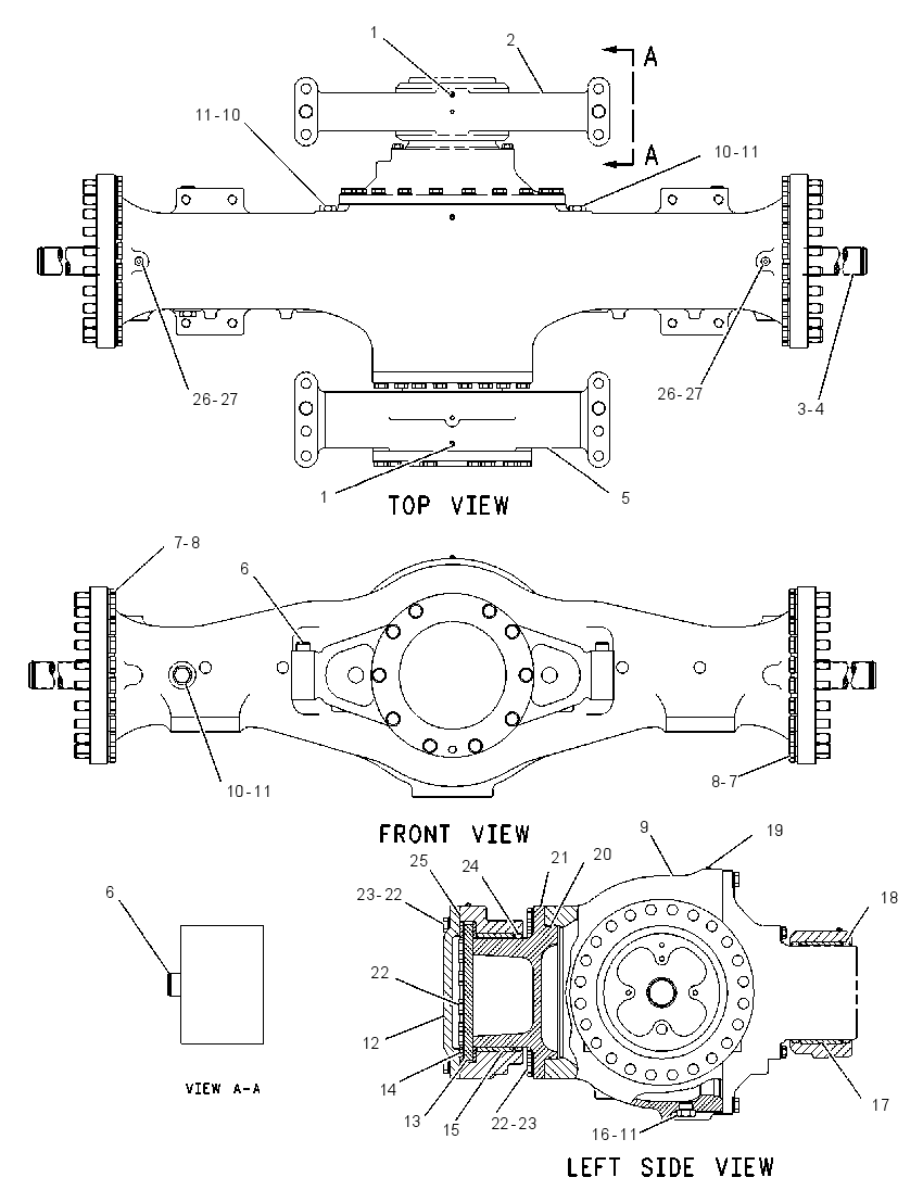AXLE GP-OSCILLATING 1098940 CAT