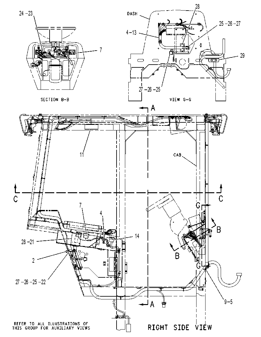 WIRING GP-OPEN ROPS 1284392 CAT