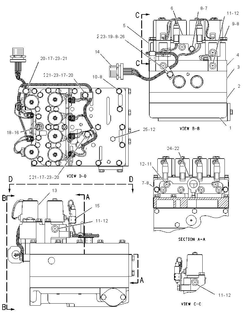 Клапан управления трансмиссией 1167196 CAT