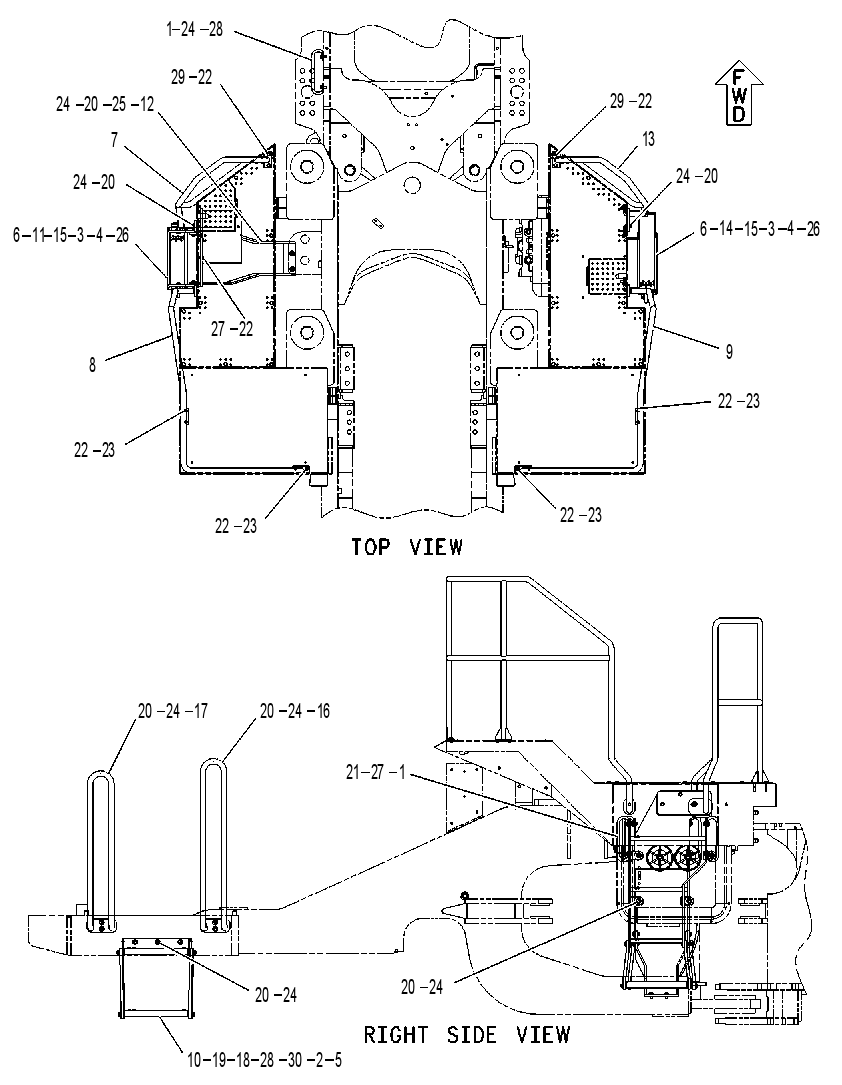HANDRAIL & STEP GP 1197803 CAT