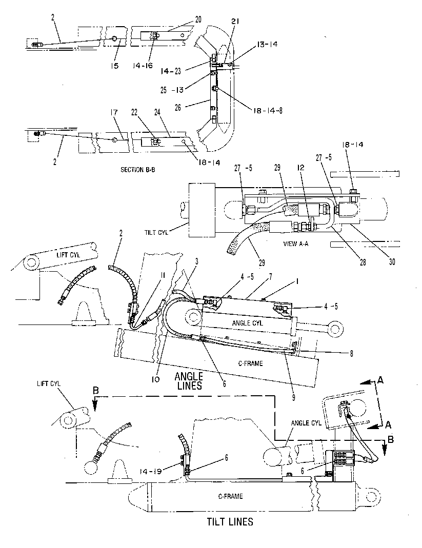LINES GP-ANGLE & TILT 8E4279 CAT