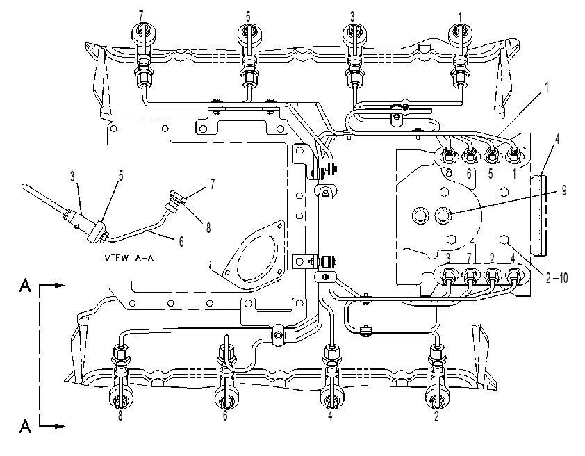 Трубопроводы впрыска топлива 7W0870 CAT