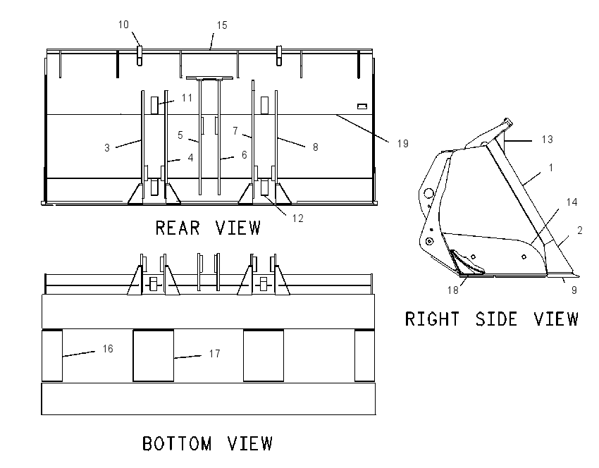 BUCKET AS-PENETRATION 1073871 CAT