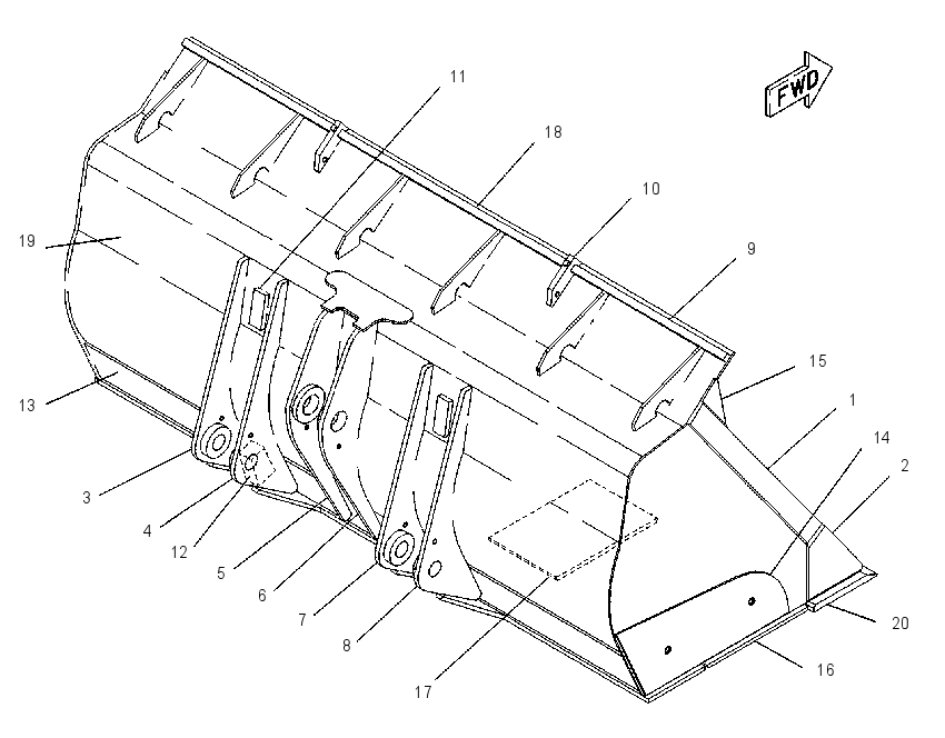 BUCKET AS-PENETRATION 1087948 CAT