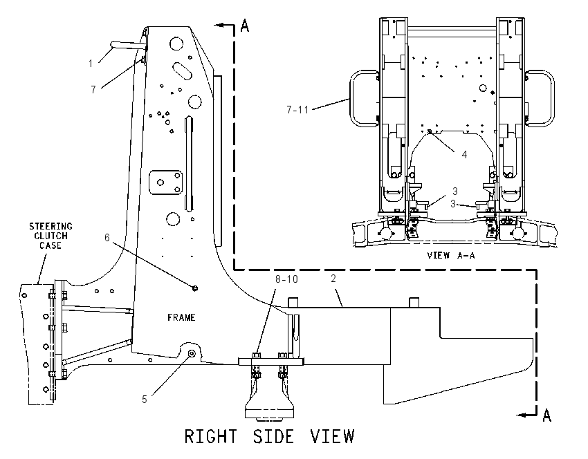 Рама погрузчика 8Y8254 CAT