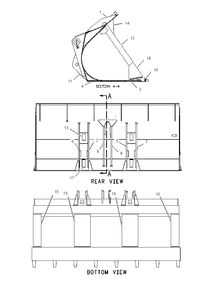 BUCKET AS-PENETRATION 1106744 CAT