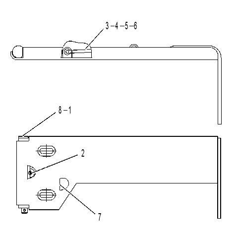 HINGE GP-ROADING FENDER 1218225 CAT