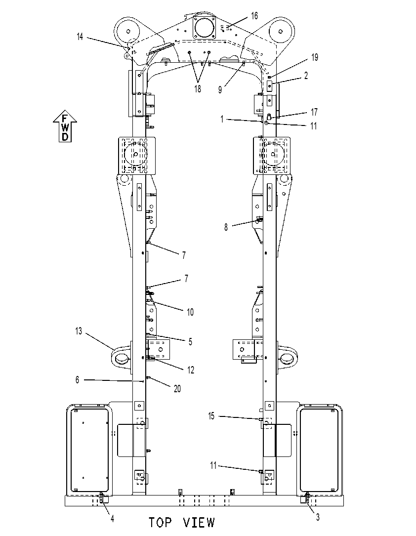 Рама задняя в сборе 1135064 CAT