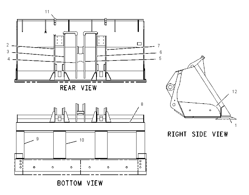 BUCKET AS-PENETRATION 1295560 CAT