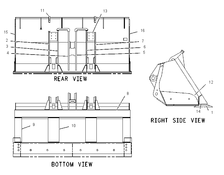 BUCKET AS-PENETRATION 1295558 CAT