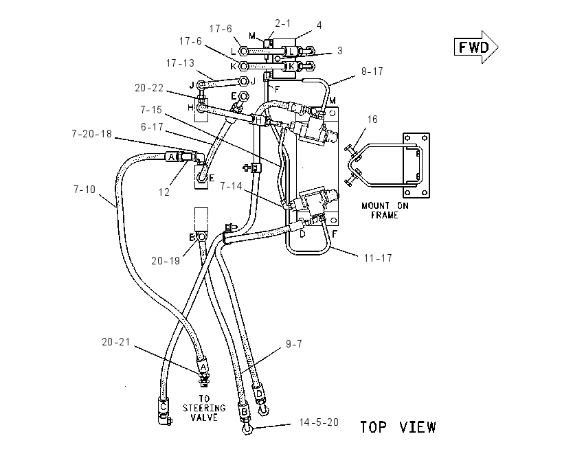 VALVE & LINES GP-STEERING NEUT 4E7032 CAT