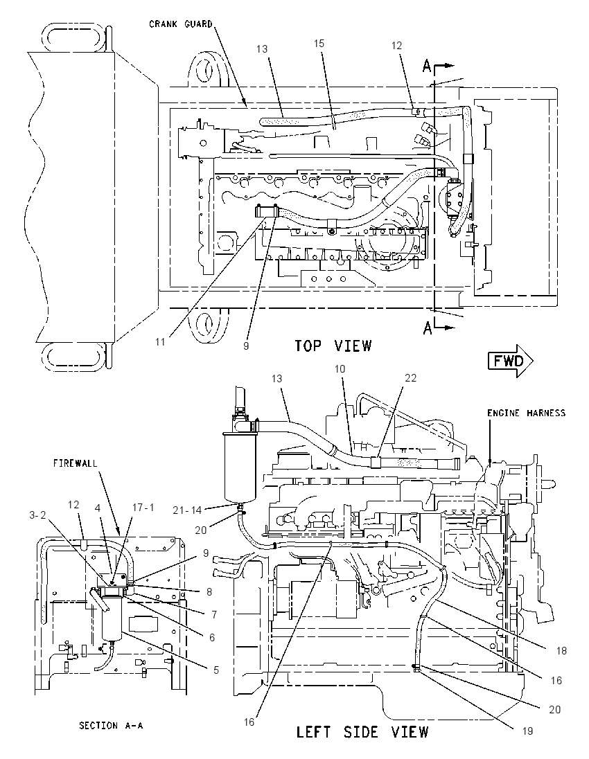LINES GP-FUMES RECIRCULATION 1217152 CAT