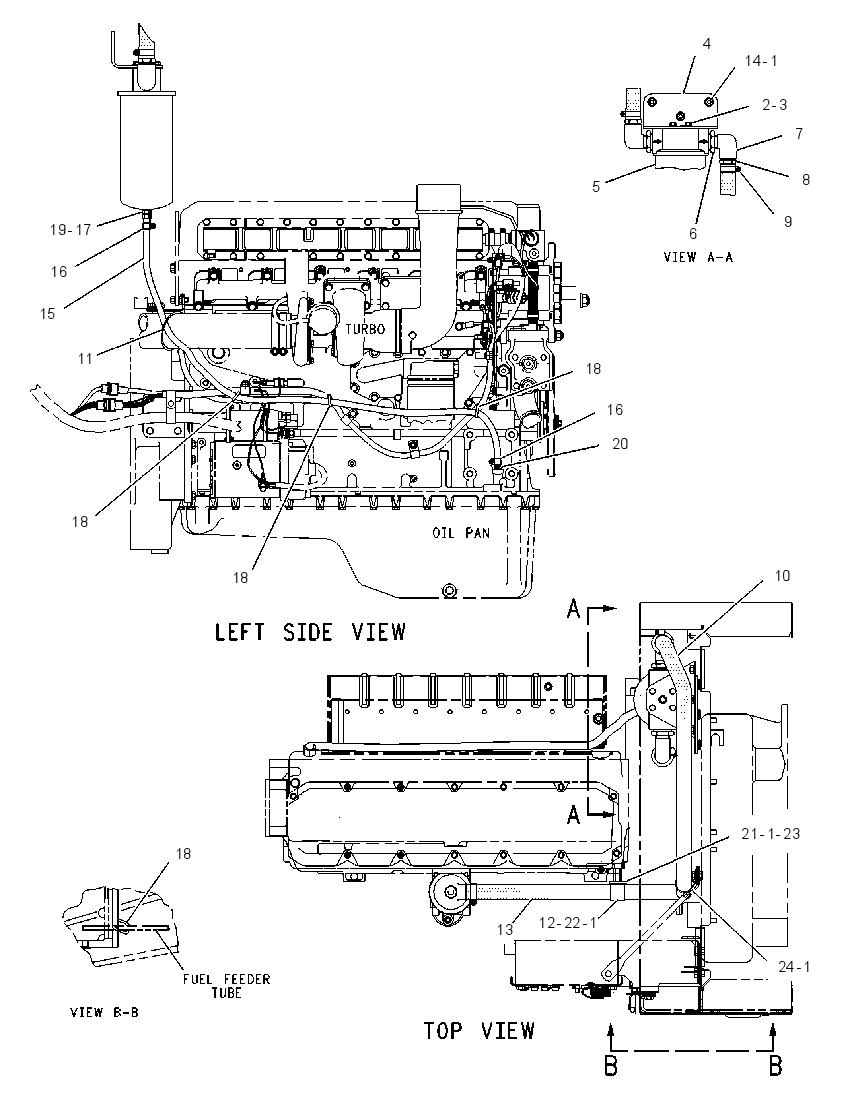 LINES GP-FUMES RECIRCULATION 1288694 CAT