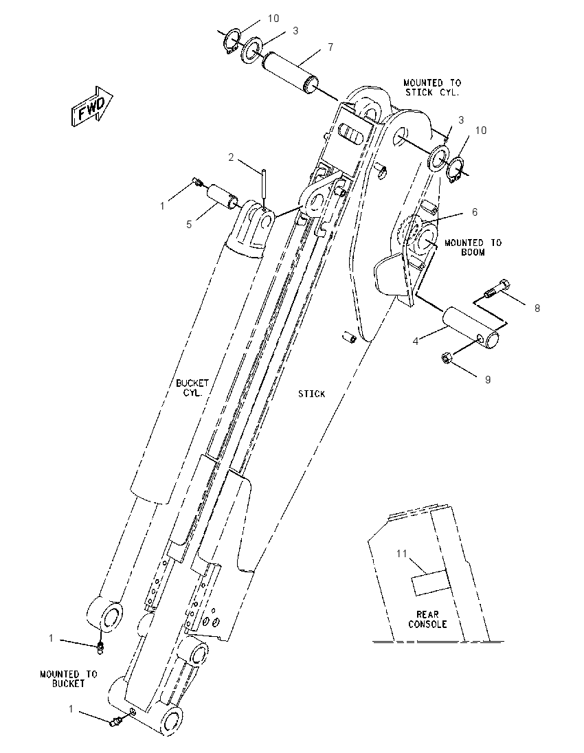 MOUNTING GP-STICK 1054333 CAT