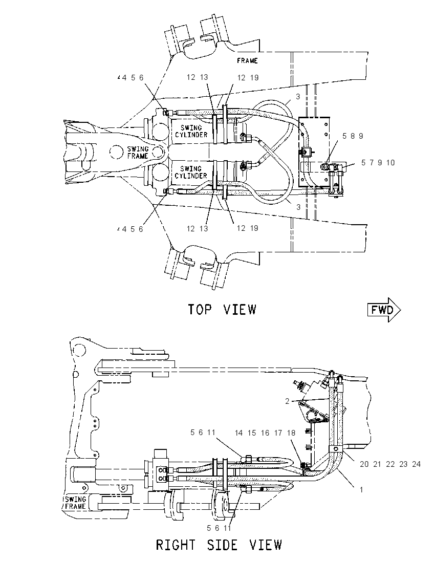 LINES GP-SWING CYLINDER 9R1356 CAT
